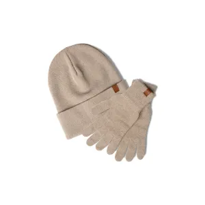 Women's Knit Beanie & Gloves 2-Piece