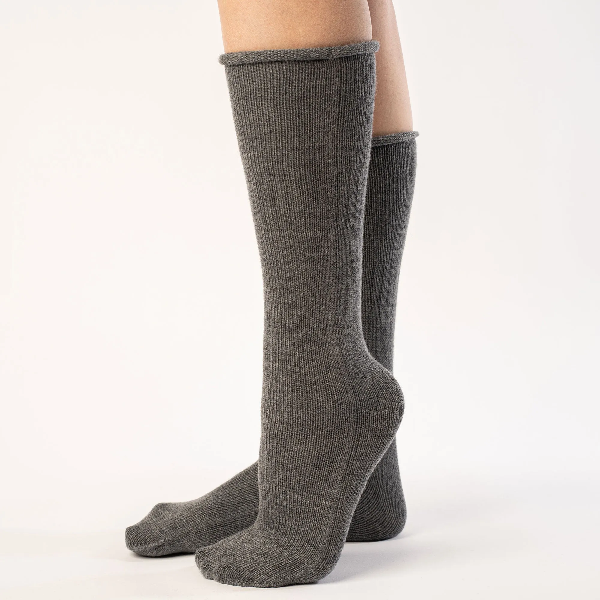 Women's Knit Socks Merino Dark Gray