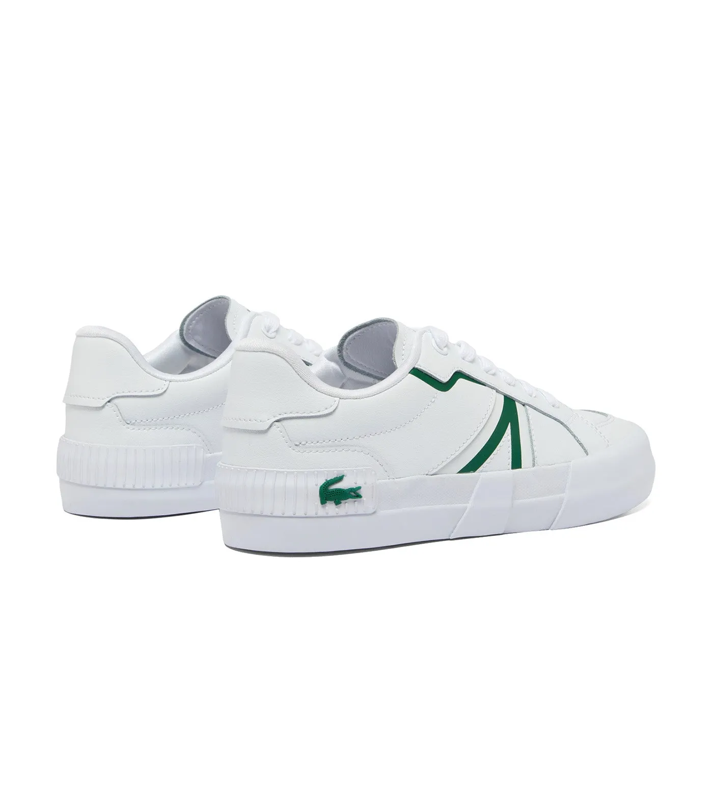 Women's L004 Contrasted Leather Trainers White/Green