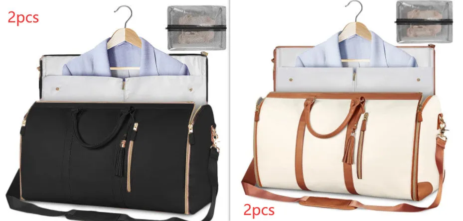 Women's Large Capacity Travel Duffle Bag, Folding suit option, waterproof sections, perfect!!!