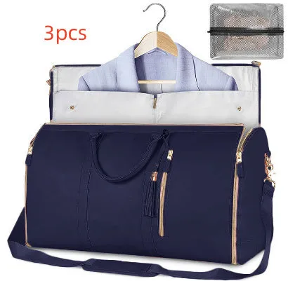 Women's Large Capacity Travel Duffle Bag, Folding suit option, waterproof sections, perfect!!!