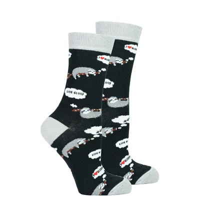 Women's Lazy Sloth Crew Socks