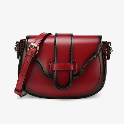 Womens Leather Small Saddle Crossbody Bags