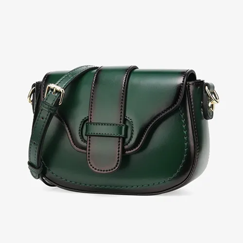 Womens Leather Small Saddle Crossbody Bags