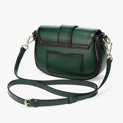 Womens Leather Small Saddle Crossbody Bags