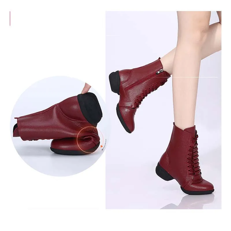 Women's Leatherette 1.5inch Heels Dance Shoes Dance Boots Jazz Dance Boots