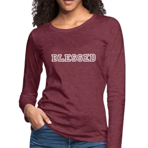 Womens Long Sleeve Graphic Tee, Blessed Print