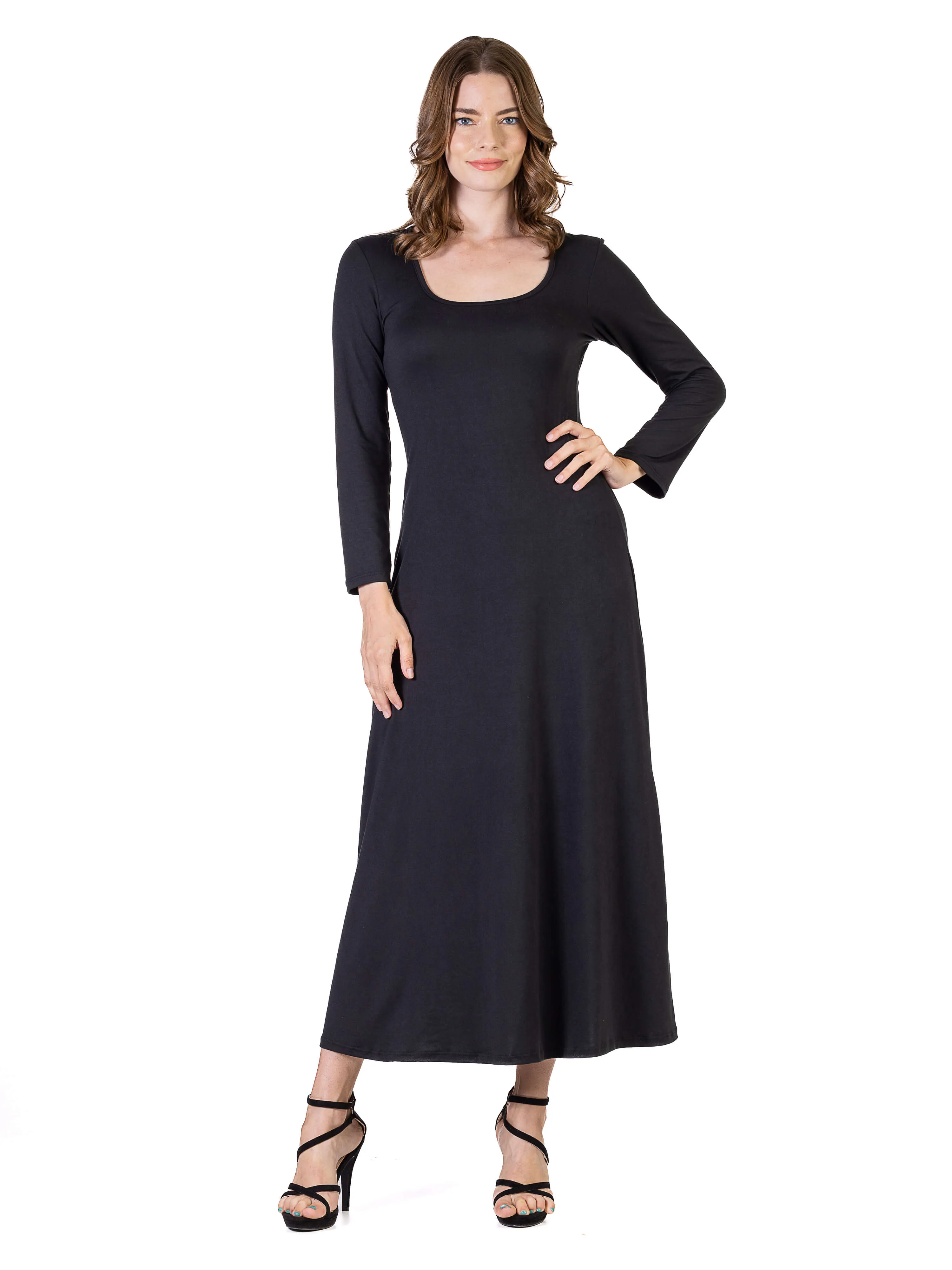 Womens Long Sleeve Maxi Dress