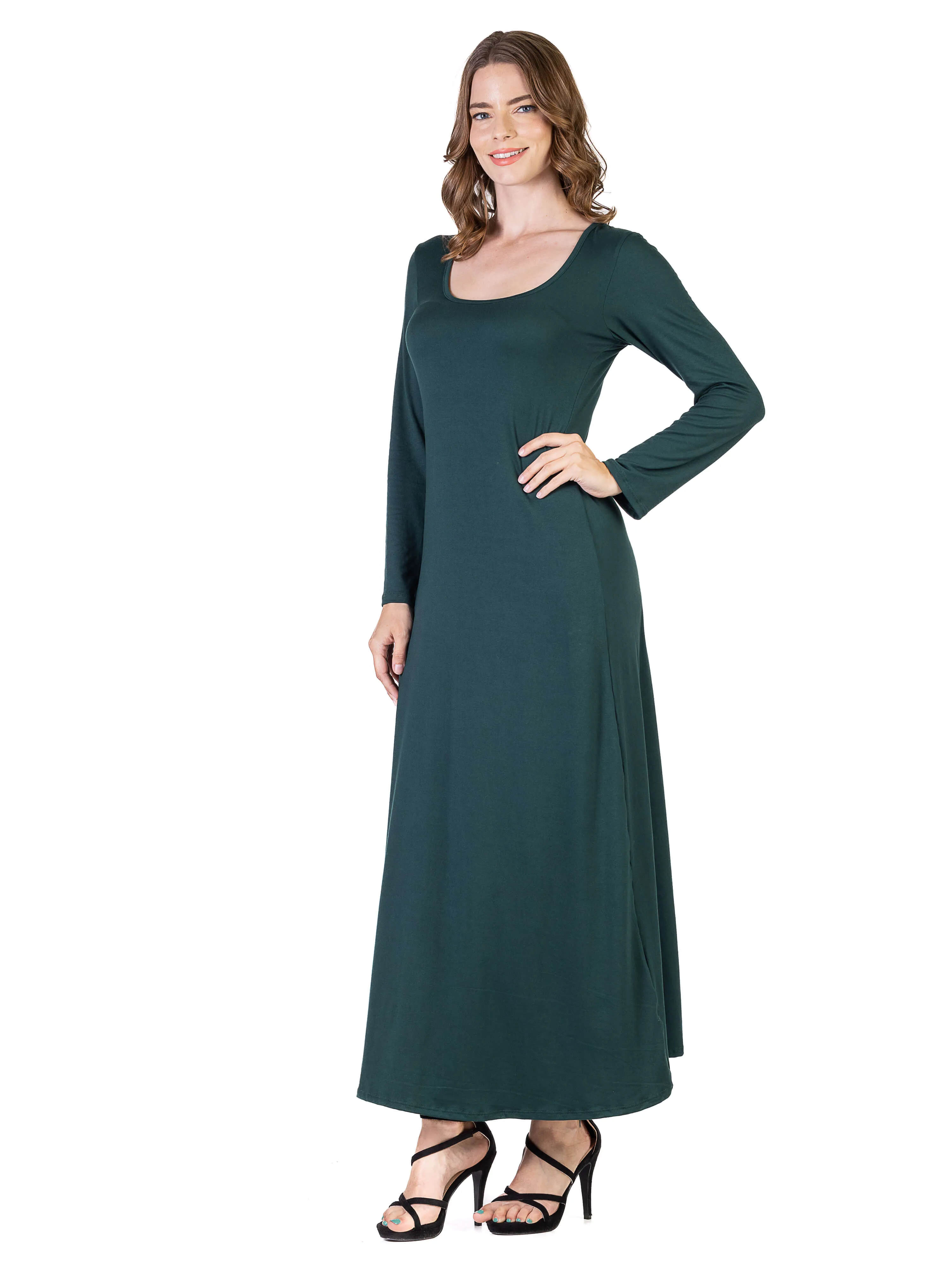 Womens Long Sleeve Maxi Dress