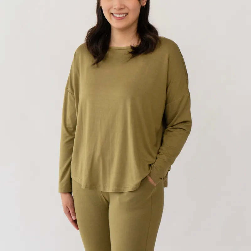 Women's Long Sleeve PJ Set - Basil