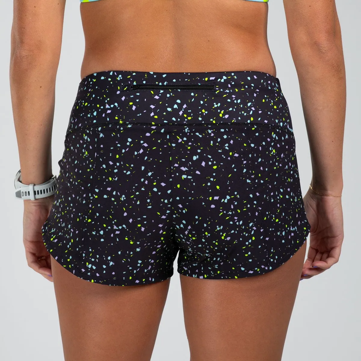 Womens LTD Run 3 Inch Short - Electric