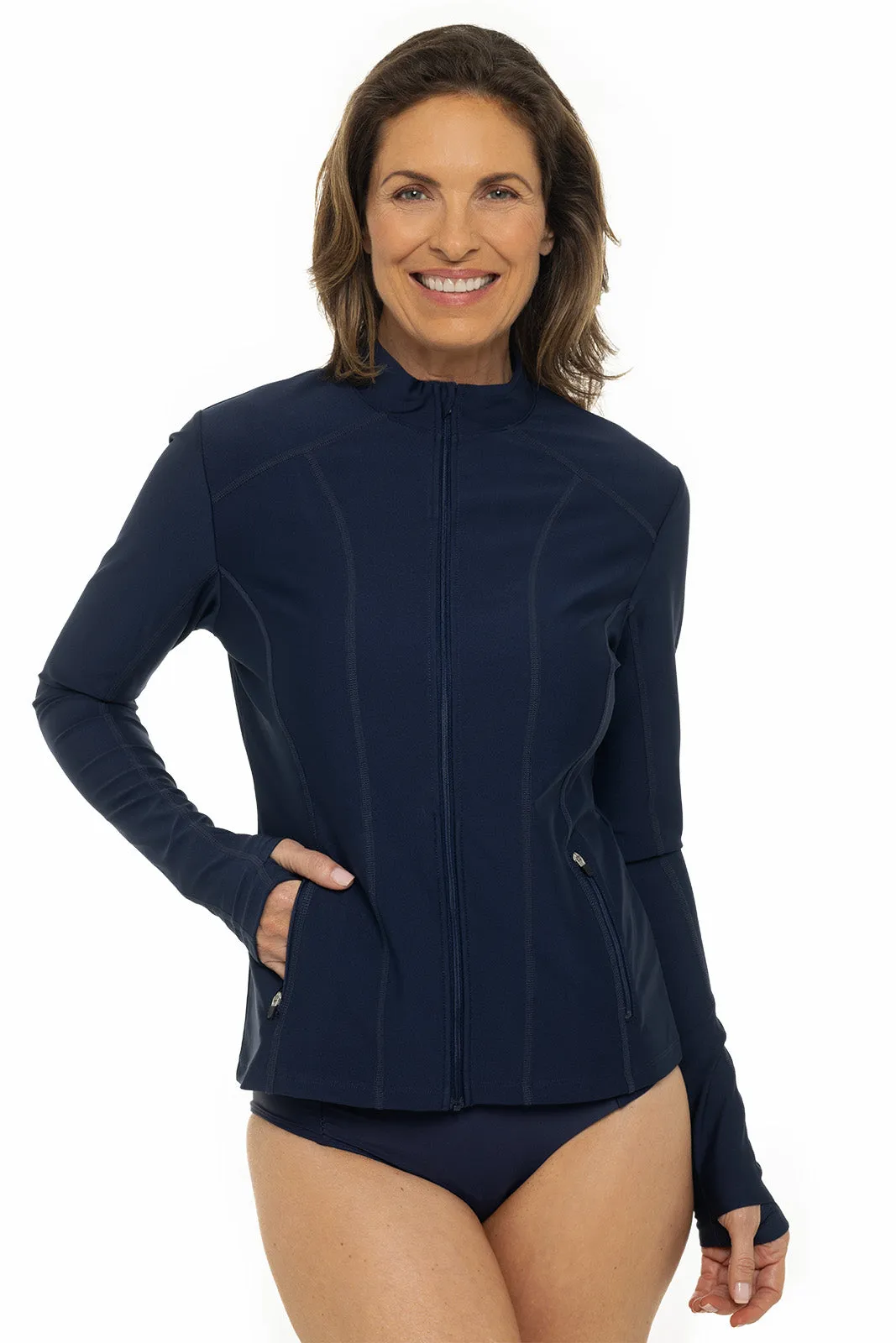 Women's Malawi Swim Jacket  |  Navy