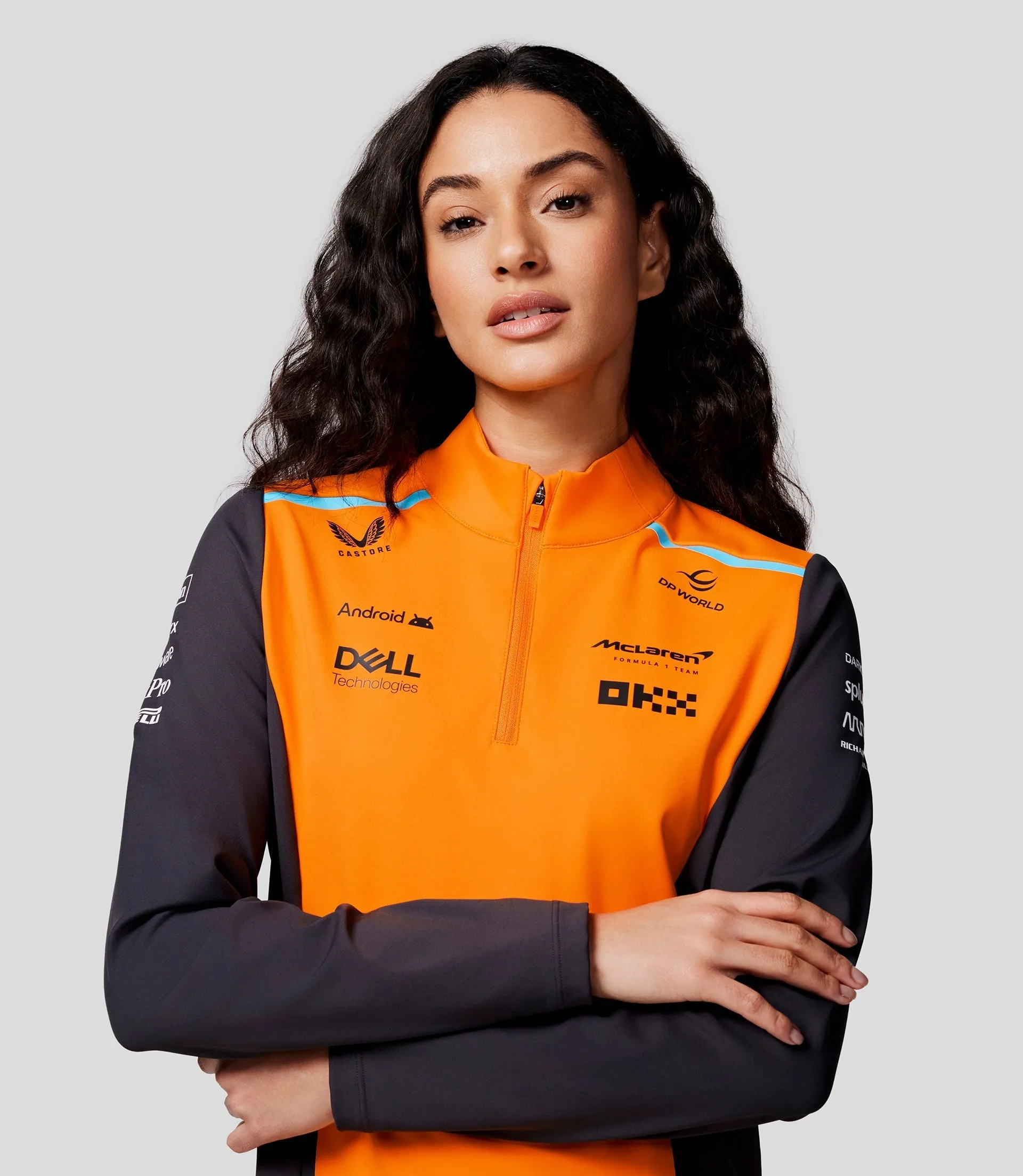 Womens McLaren Official Teamwear Quarter Zip Top Formula 1