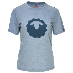 Womens Merino 150 Emblem Tee (Sky)