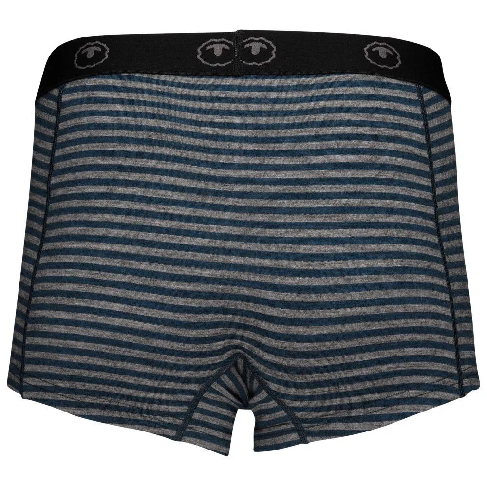 Womens Merino 180 Hipster Shorts (Mini Stripe Petrol/Charcoal)