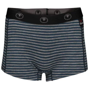 Womens Merino 180 Hipster Shorts (Mini Stripe Petrol/Charcoal)