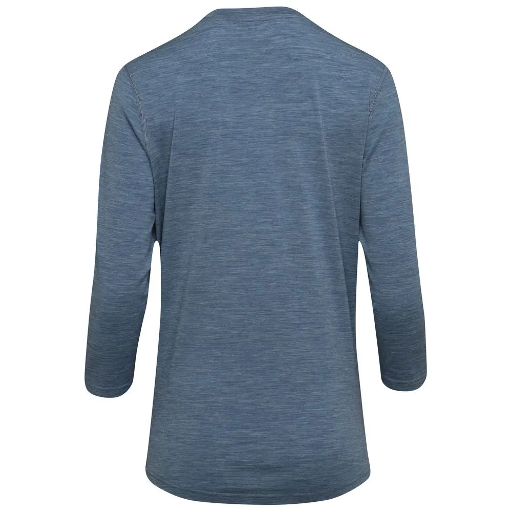 Womens Merino Blend 160 PJ Henley (Ocean Melange)