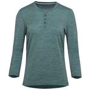 Womens Merino Blend 160 PJ Henley (Sage Melange)