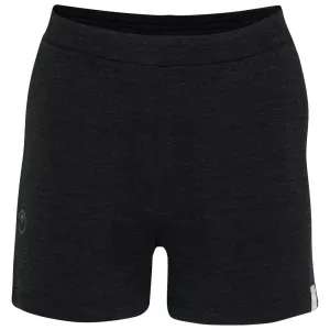 Womens Merino Blend 200 PJ Shorts (Black Melange)