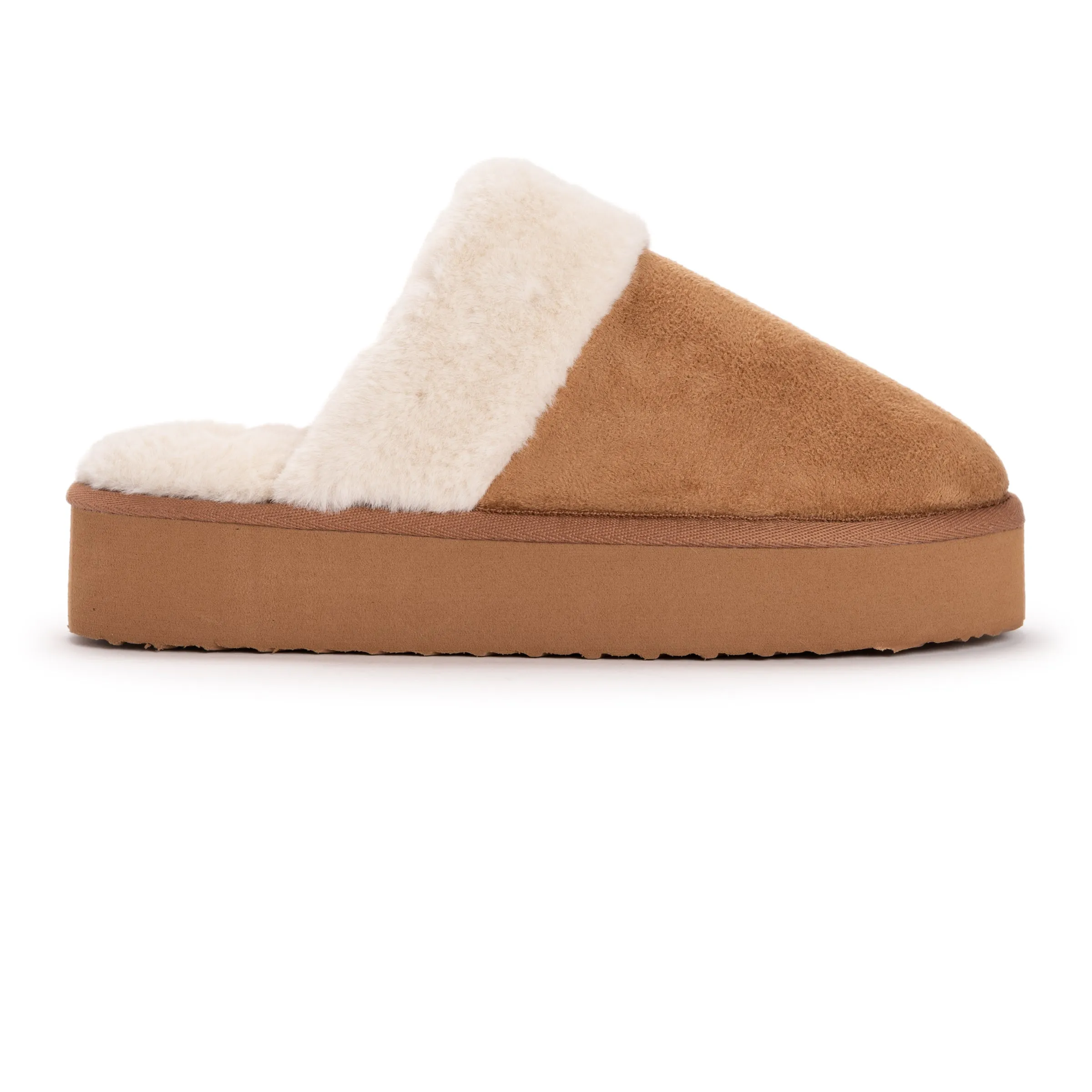 Women's Microsuede Platform Scuff Slipper