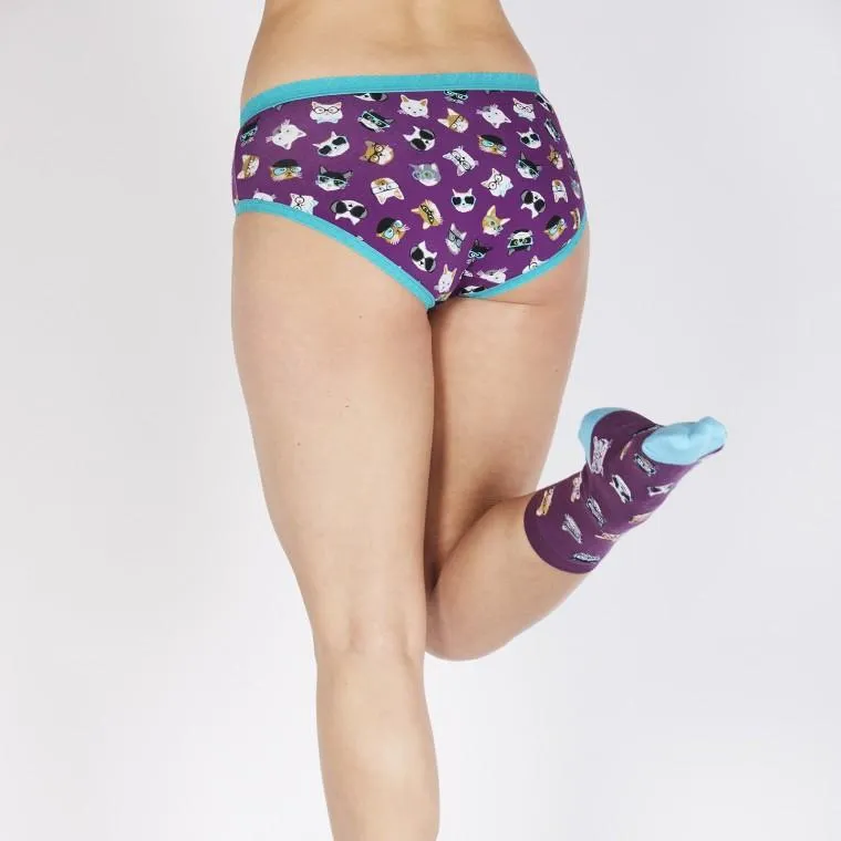 Women's Mid-Rise Hipster Underwear Smarty Cats