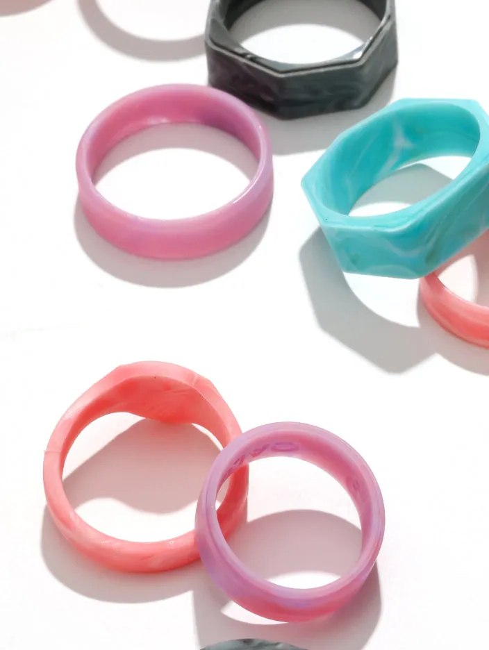 Women’s Natural Stone Modern Silicone Ring