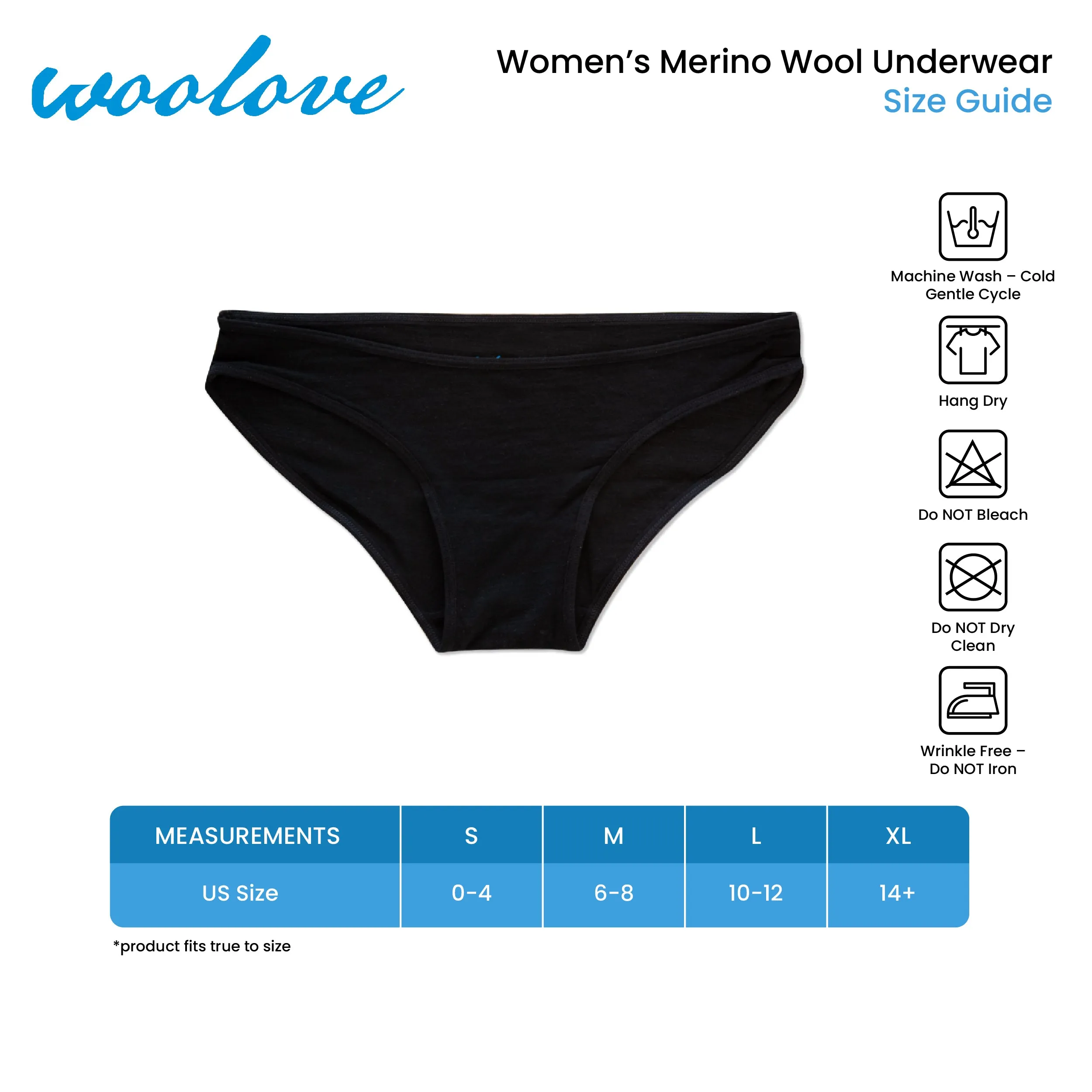 Women's Odour Blocking Merino Wool Bikini Brief Underwear