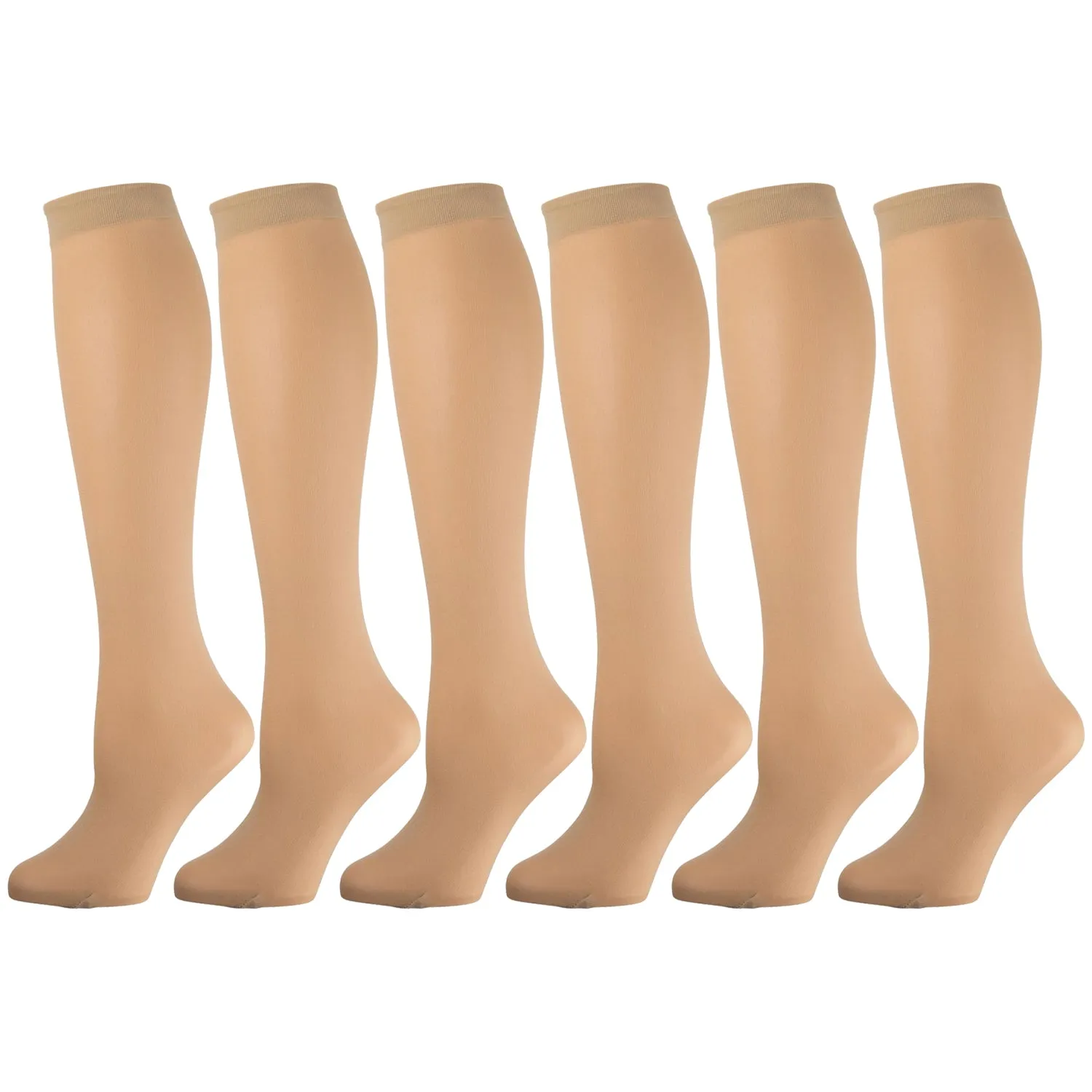 Women's Opaque Stretchy Spandex Knee High Trouser Socks, Size 9-11