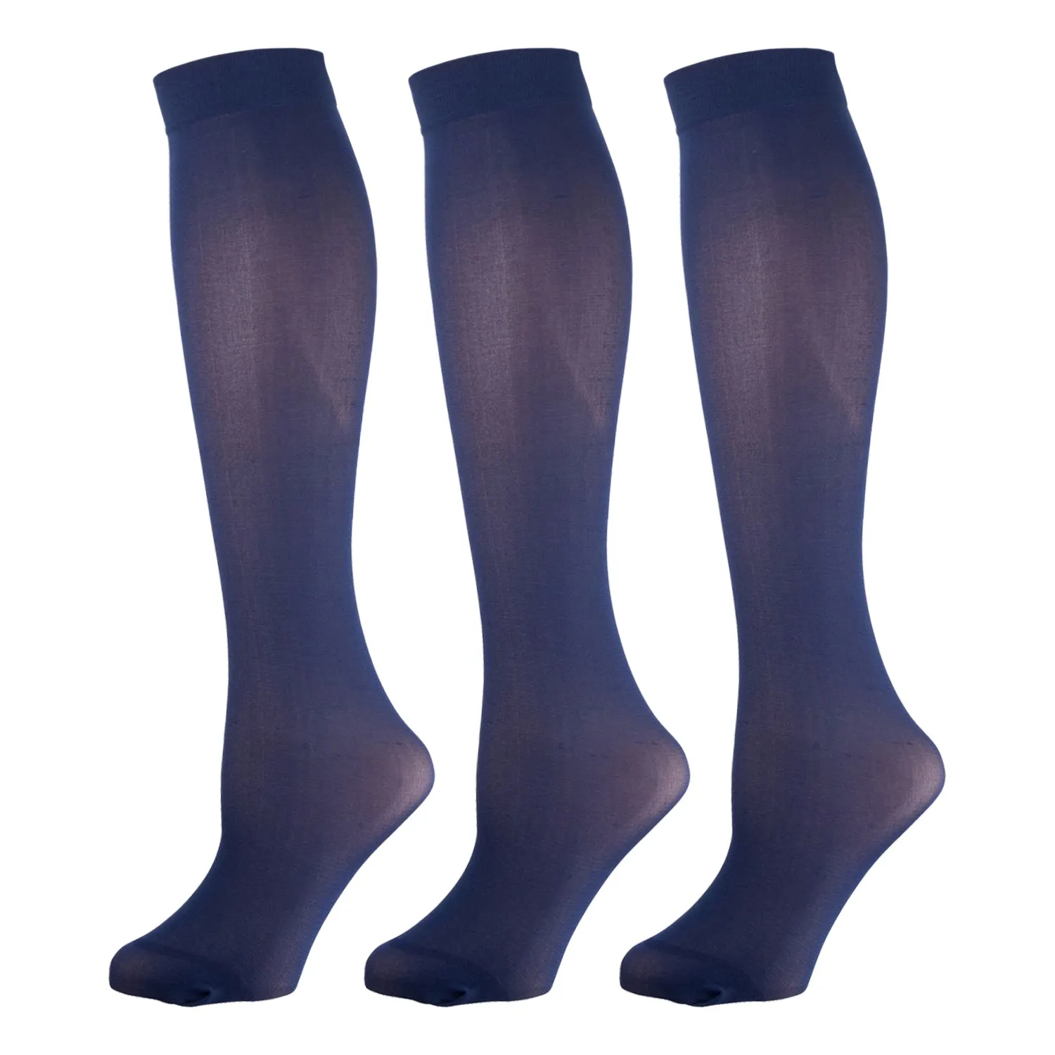 Women's Opaque Stretchy Spandex Knee High Trouser Socks, Size 9-11