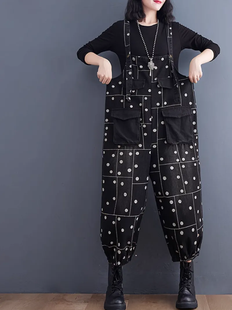 Women’s Outdoor Stylish Fashionable Printed Dungarees