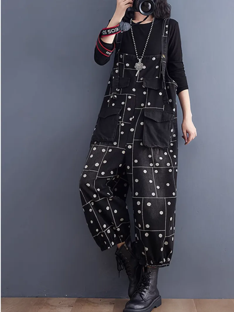 Women’s Outdoor Stylish Fashionable Printed Dungarees