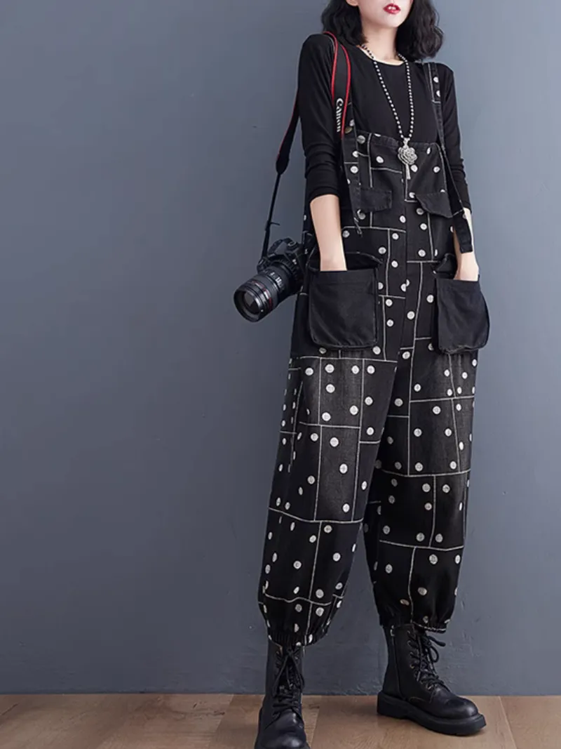 Women’s Outdoor Stylish Fashionable Printed Dungarees