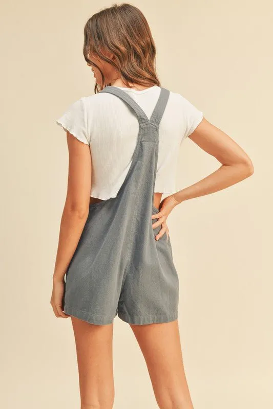 Women's Overall Shorts | Denim Blue