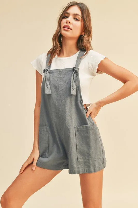 Women's Overall Shorts | Denim Blue