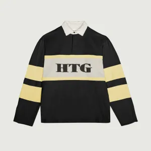 Womens Oversized Rugby Top - Black