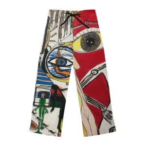 Women's Pajama Pants AL BLUE DESIGNED ART