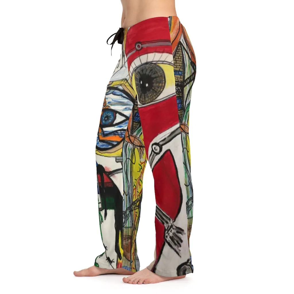 Women's Pajama Pants AL BLUE DESIGNED ART