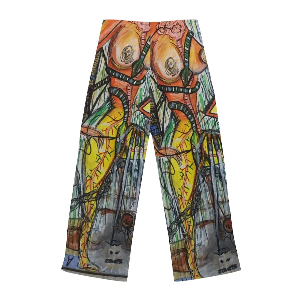 Women's Pajama Pants AL BLUE DESIGNED ART