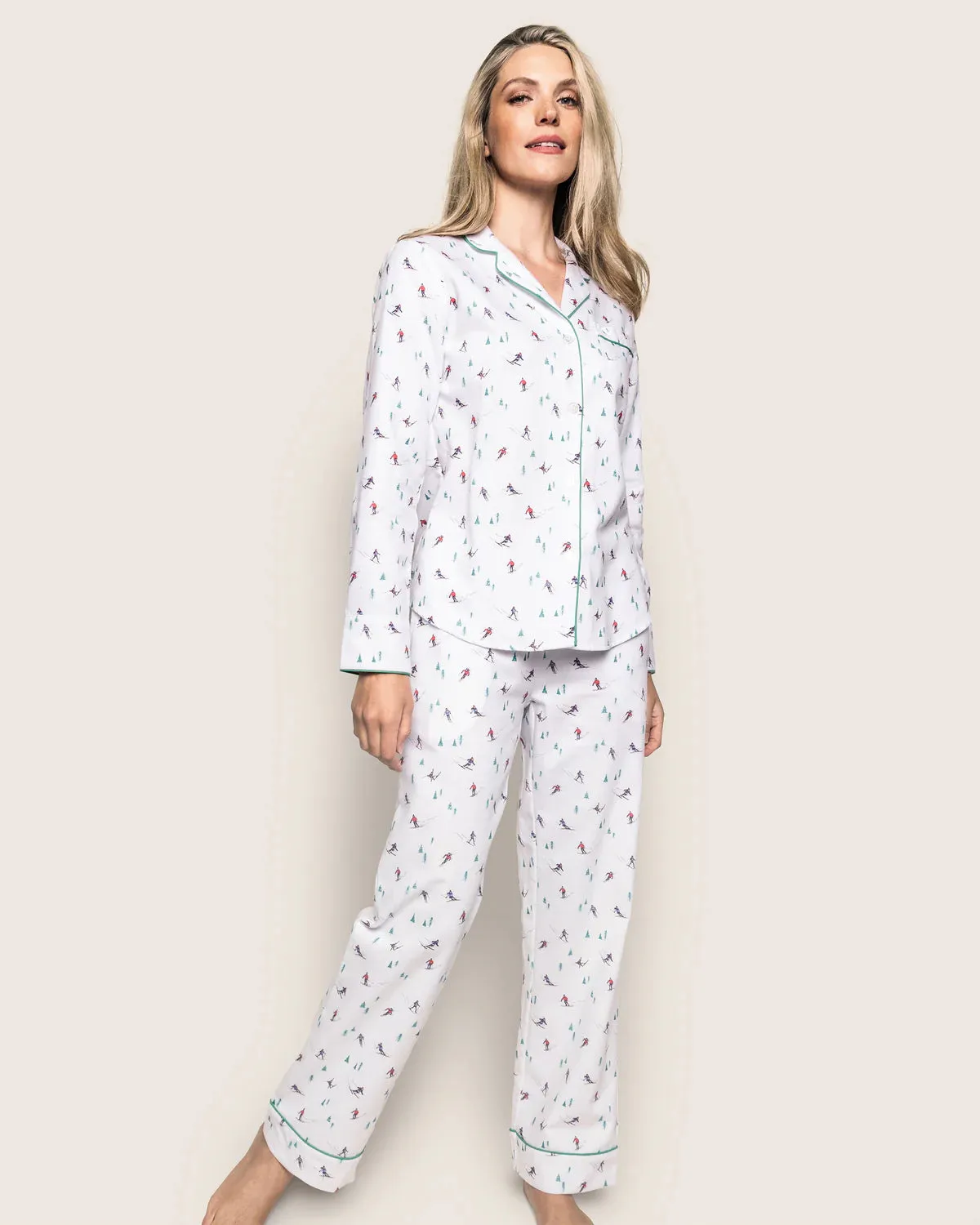 Women's Pajama Set In Apres Ski - Petite Plume