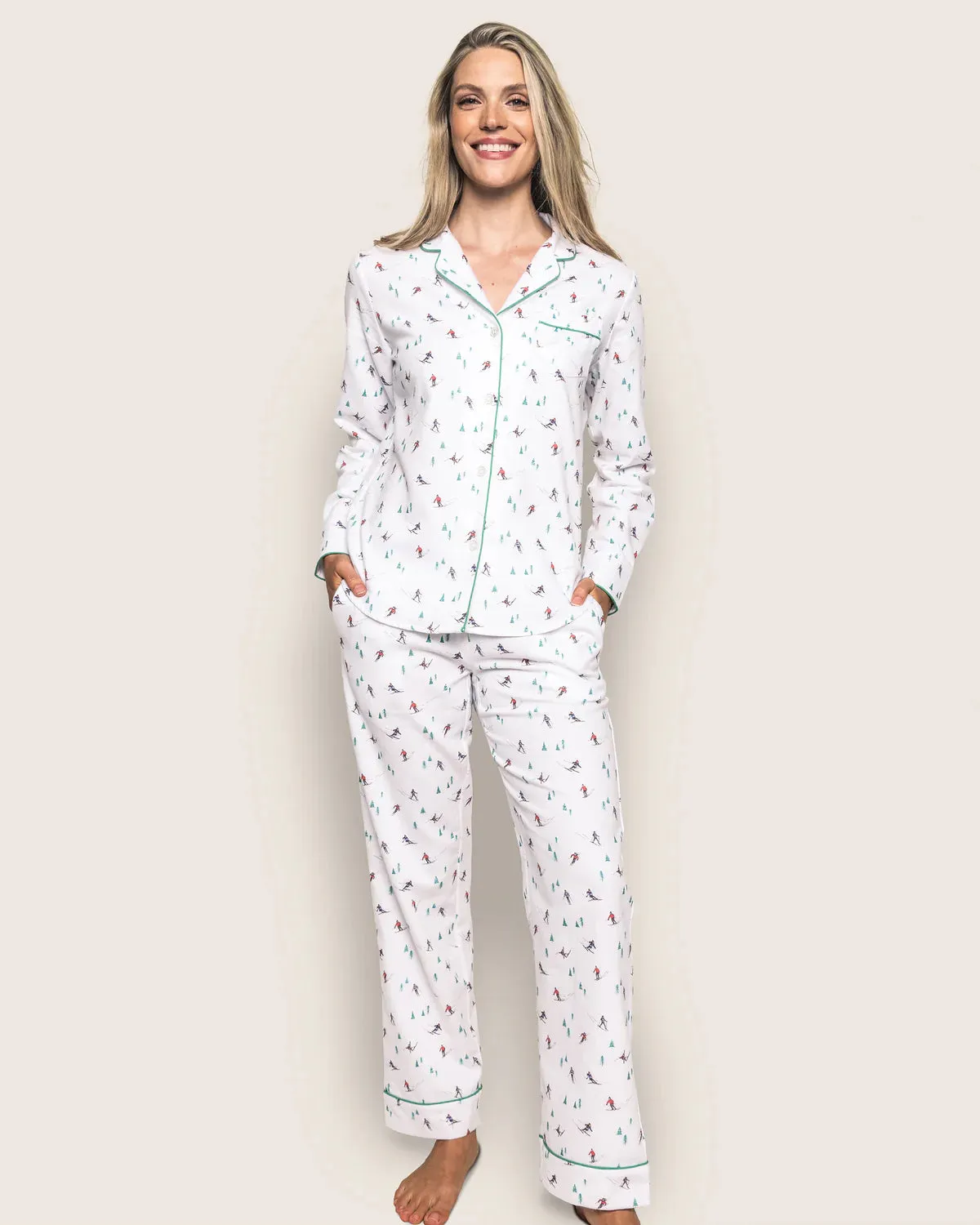 Women's Pajama Set In Apres Ski - Petite Plume