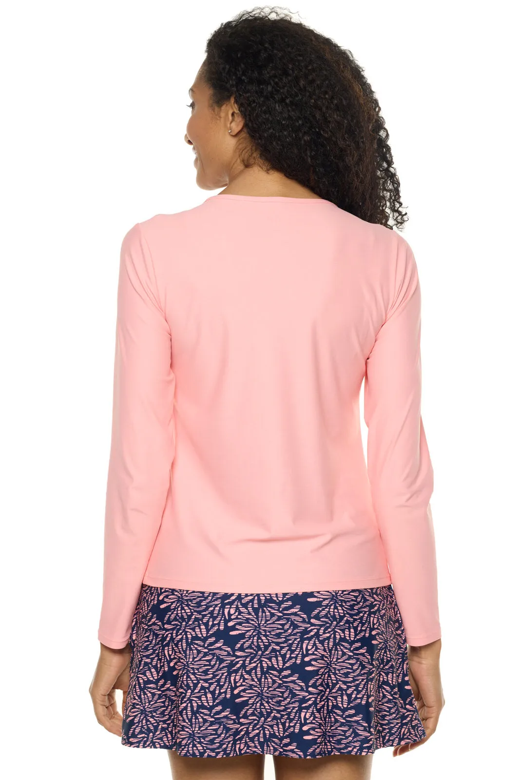 Women's Palmeto Long Sleeve Swim Shirt  |  Peachy Pink