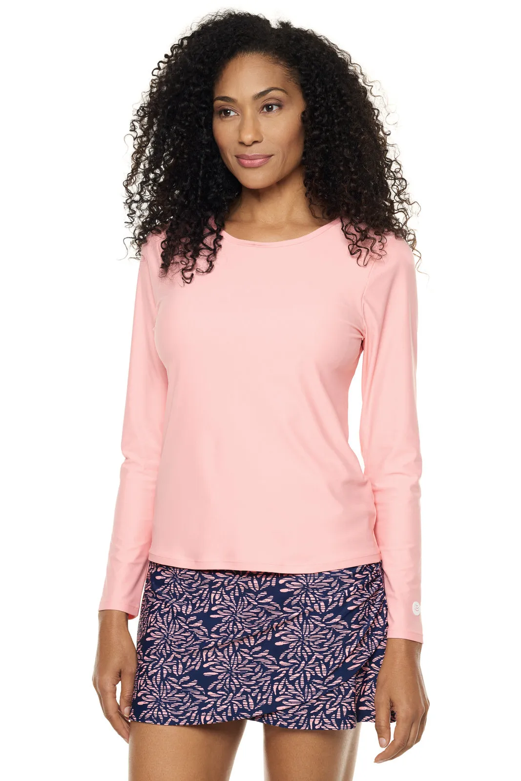 Women's Palmeto Long Sleeve Swim Shirt  |  Peachy Pink