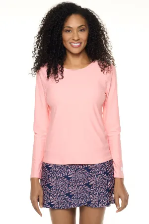 Women's Palmeto Long Sleeve Swim Shirt  |  Peachy Pink