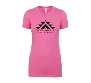 Womens Performance Stall Mats T-Shirt Pink