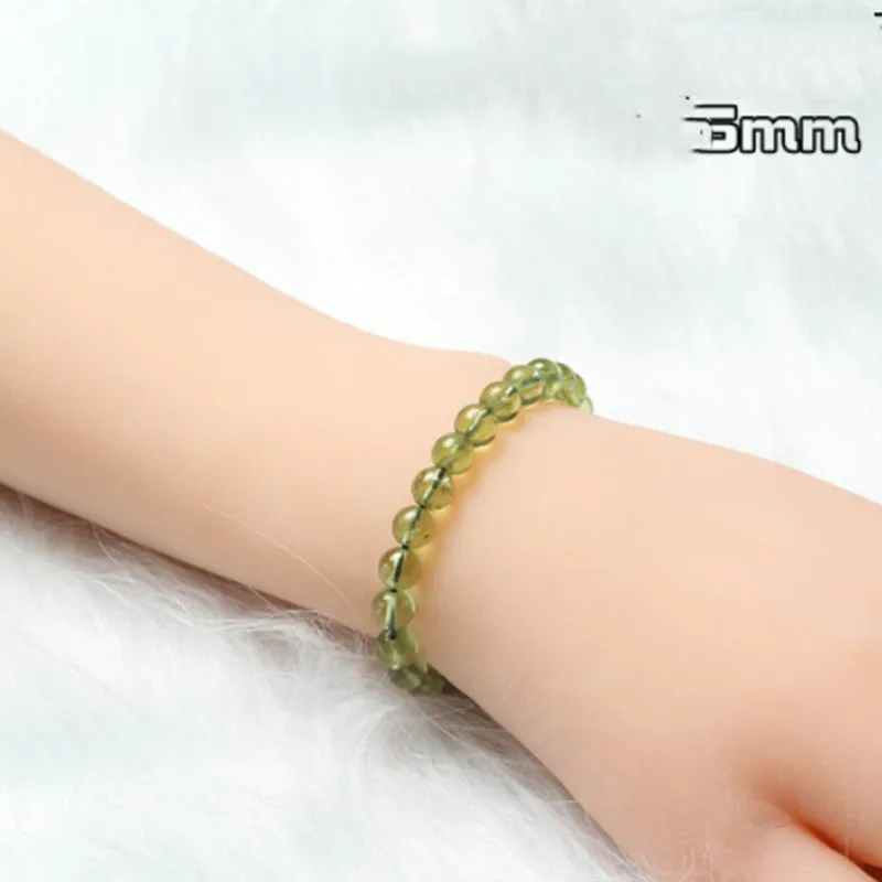 Women's Peridot Ice Green Crystal Bracelet