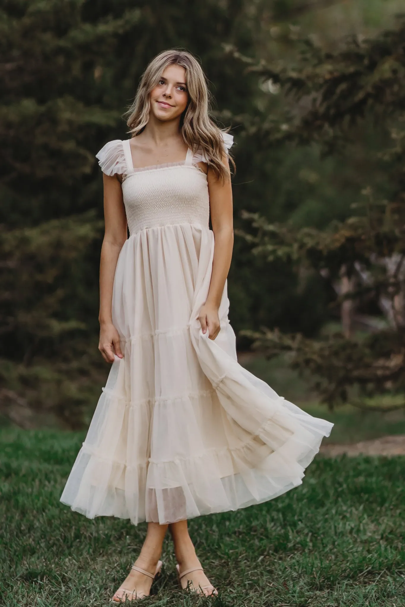 Women's Pia Dress (antique ivory tulle)