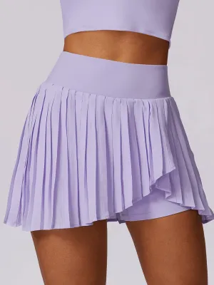 Women's Pleated Tennis Skirt with Shorts - SF2199