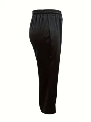 Women's Plus Size Solid Drawstring Pants - Casual Comfort for Every Season