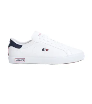 Women's Powercourt Leather Tricolor Trainers White/Navy/Red