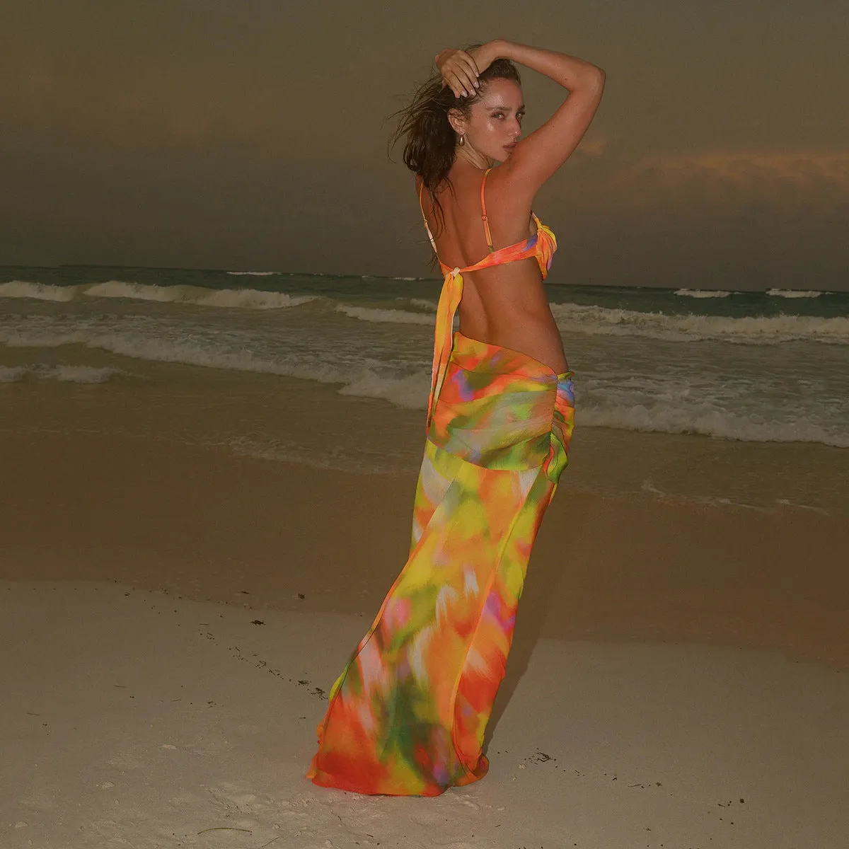 Women's Printed Bikini and Beach Dress Maxi Dress